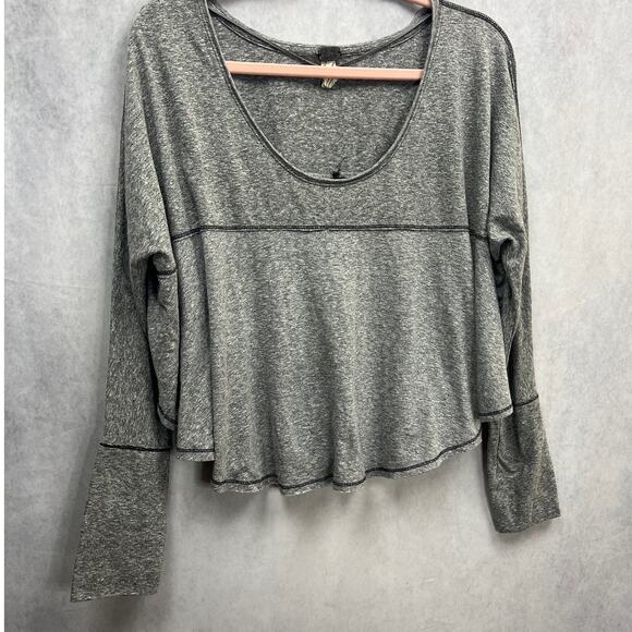 Free People We the Free Cloud Nine Boxy Swing Crop Top Size S Petite - Picture 4 of 10